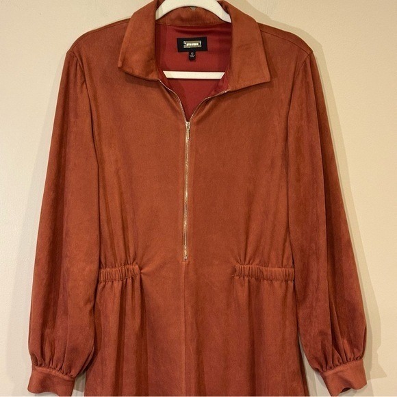 Alexia Admor Women's Dress Size 12 Rust Quiet Luxury 70's Inspired Retro Modern - Picture 4 of 8